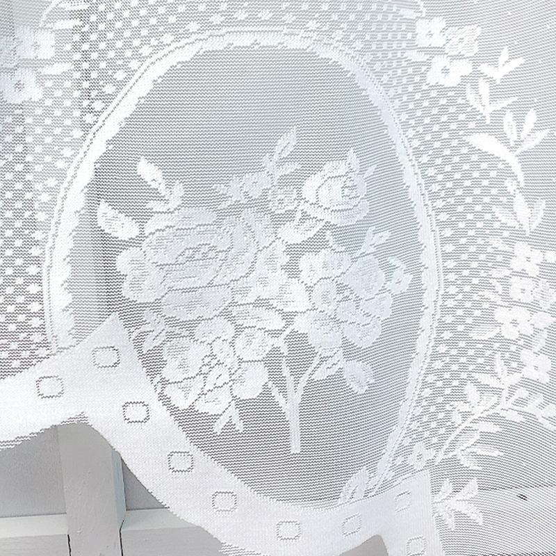 White Lace Short Curtain Aesthetic Lace Curtain French Balcony Half-curtain Living Room Screen Window Curtains Home Supplies