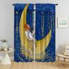 Set Of 2 Elegant Van Gogh Partition Tulle Bedroom Room Curtains Home Interior Window Curtain Halloween Decoration For Master Made Polyester