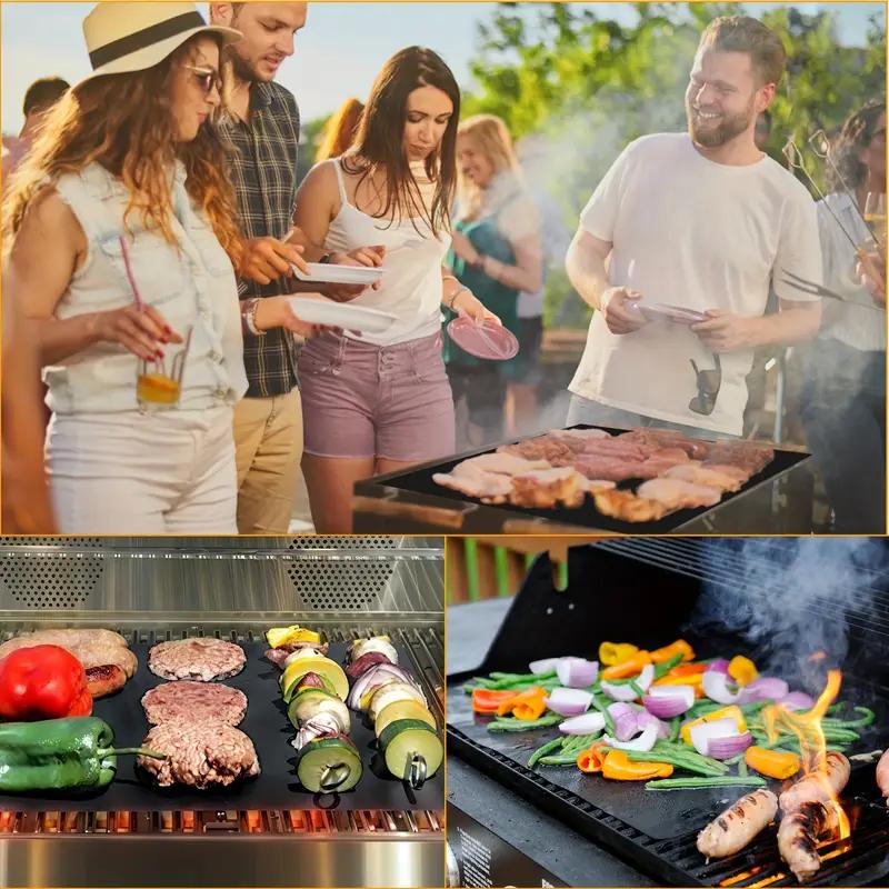 3 ks Opakovaně použitelných podložek na dno trouby - Žáruvzdorné pro elektrické/plynové trouby, topinkovače, mikrovlnné trouby, varné desky a venkovní grilování, Ideální pro domácnost a cestování