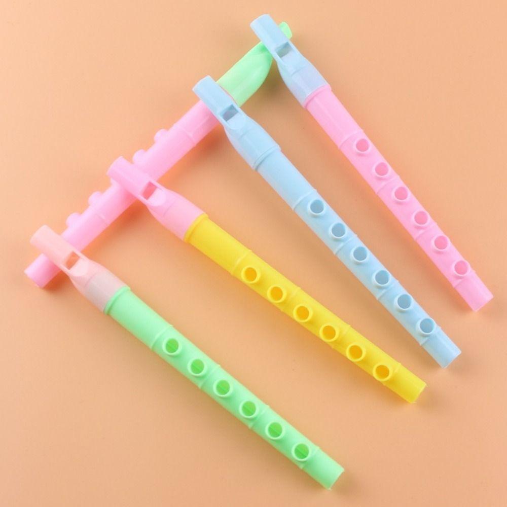 20 Pcs 6 Holes Long Flute Plastic Party Favor Toys Fun Educational Toy  Children