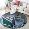 Legia Warszawa pattern round rug,Carpet Rug for Living Room Bedroom Playroom ,Non-slip Floor Mat,Holiday Gifts and Birthday Gifts.