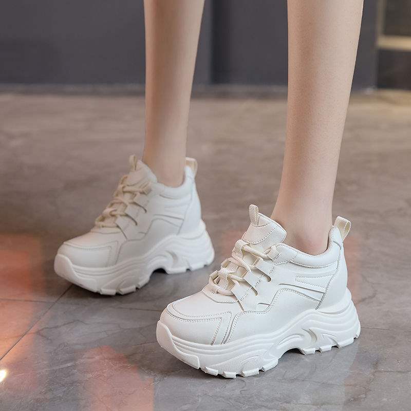Inner Height Increase and Velvet Dad Shoes Women's 2025 Autumn and Winter New Versatile Small Man Thick-soled Casual Sports Little White Shoes