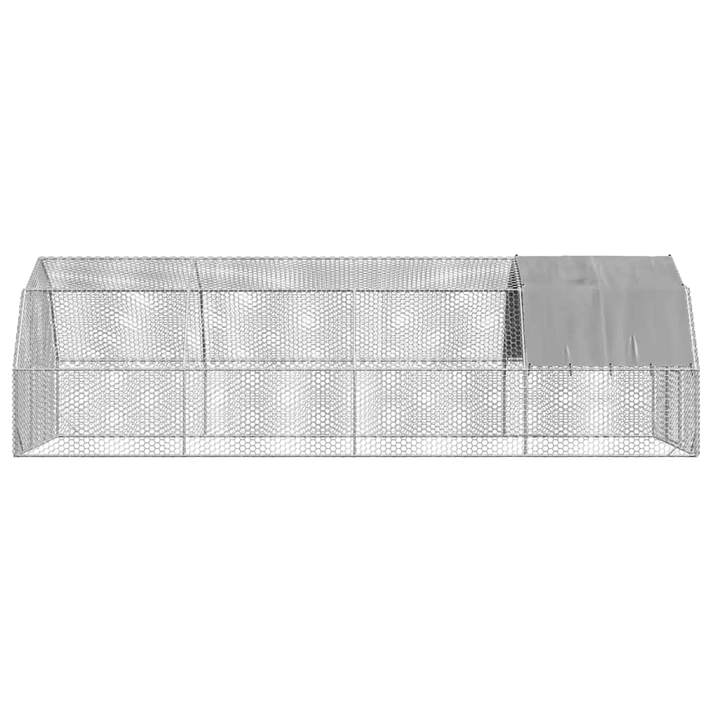 Vidaxl Coop With Roof 2.5X8X2.25 M Galvanized Steel