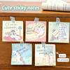 Cute Cat Memo Pad 50 Sheets Kawaii Cartoon Cat Notepad Square Paper Notebook for Students Office School Stationery Supplies
