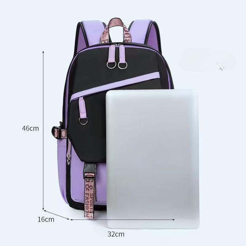 Teenagers Cute Schoolbag Shoulder Backpack Nylon Fabric Girls Large Capacity Splash-Proof