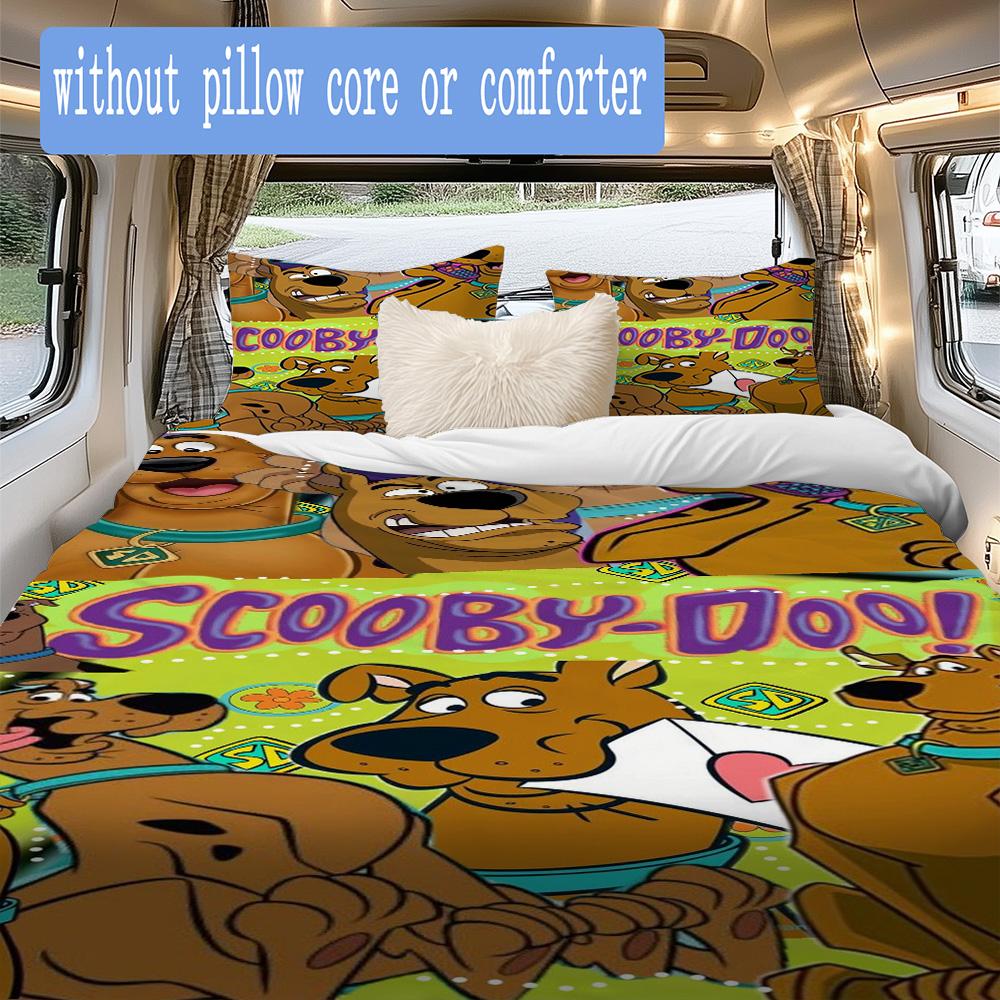 Scooby-Doo Pattern Bedding,Quilt Set Quilt Cover Pillowcase Home Birthday Gift (1*duvet cover+2*pillowcase,without core)ZSJT0917296