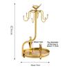 Luxury European-style Brass Coffee Cup Holder Elegant Cup Saucer Storage Rack Stylish Cups Storage Organizer Durability