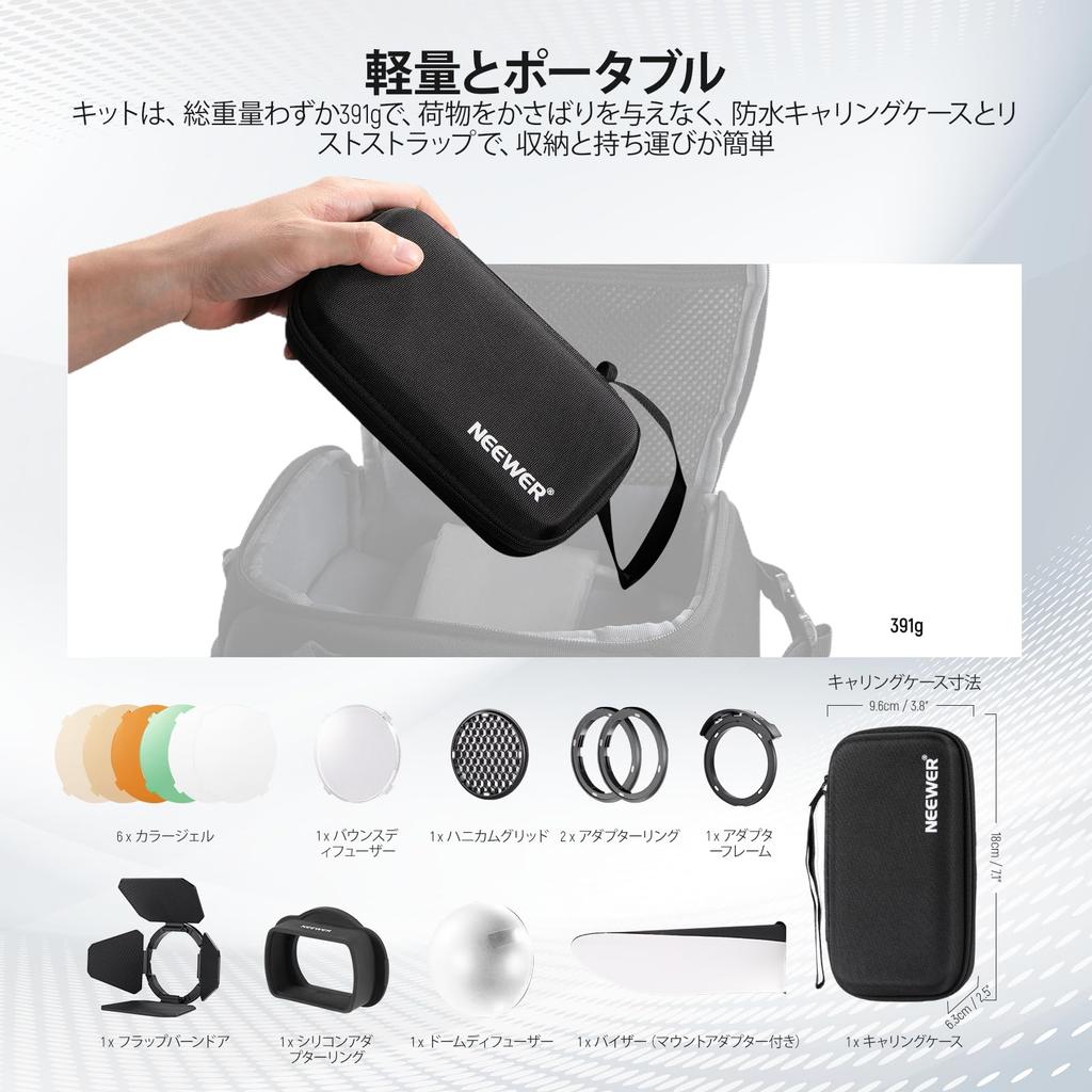 NEEWER Square Flash Head Adapter Ring Strobe Adapter Ring Silicone Magnetic Round Flash Gel for Z880 Z760 NW760 NW700 NW620 NW635II TT560 Square Head