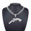 Pistola Gioiello Temu Ciondolo in Lega Strass, Personalizzato da Uomo Esagerato Rap Trendsetter Stile Hip Hop Ciondolo