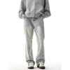 Retro Jeans Men'S Autumn New Style Explosive Street Hooligan Handsome Casual Pants For Teenagers Loose Straight Leg Wide Leg Men'S Pants