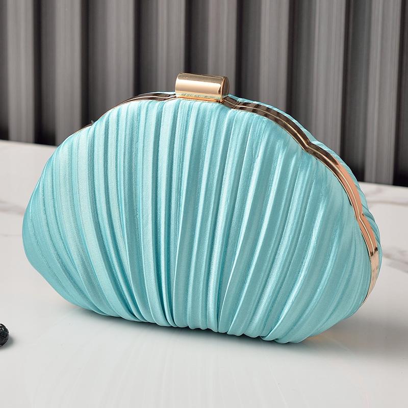 

Beige Handbag Shell-shaped Luxury Designer Bag 2026 Brand Striped PU Crossbody Women s Bags Fashion Summer Evening Party Wallet небесно-голубой