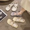 Modne Damskie Płaskie Buty Kwiatowe Dziurkowane Okrągły Nosek Mary Jane dla Kobiet Szykowny Szpic Eleganckie i Modne Wysoka Jakość Moda na Wyprzedaży 39