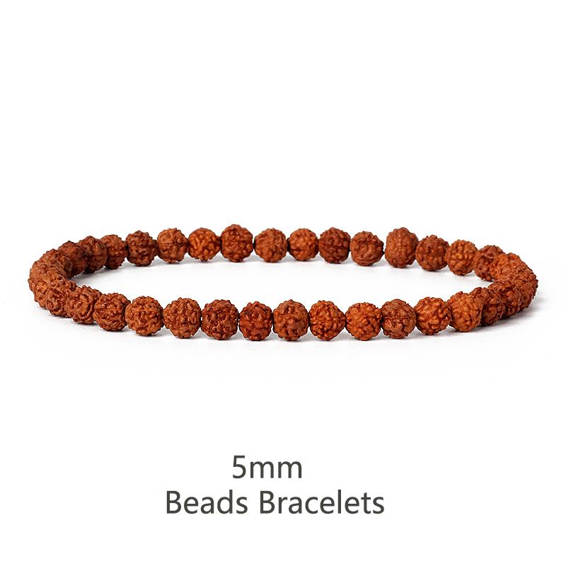 Natural Wood Star Moon Bodhi Seeds Bead Bracelet Promotes Meditation Wisdom & Good Luck Fortune Enlightenment Harmony Jewelry