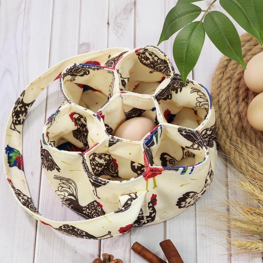 Egg Collecting Basket 7 Pouches Eggs Gathering Holder Bags for Chicken Coop Henhouse Farmhouse Garden Hen Duck Goose Eggs