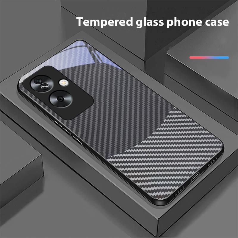 Dwukolorowe Paski Dla Oppo A79 5G 58 78 74 60 4G Reno 11F Realme GT 6 11 Note 50 10 C55 X2 Szkło Hartowane Czarne Etui na Telefon