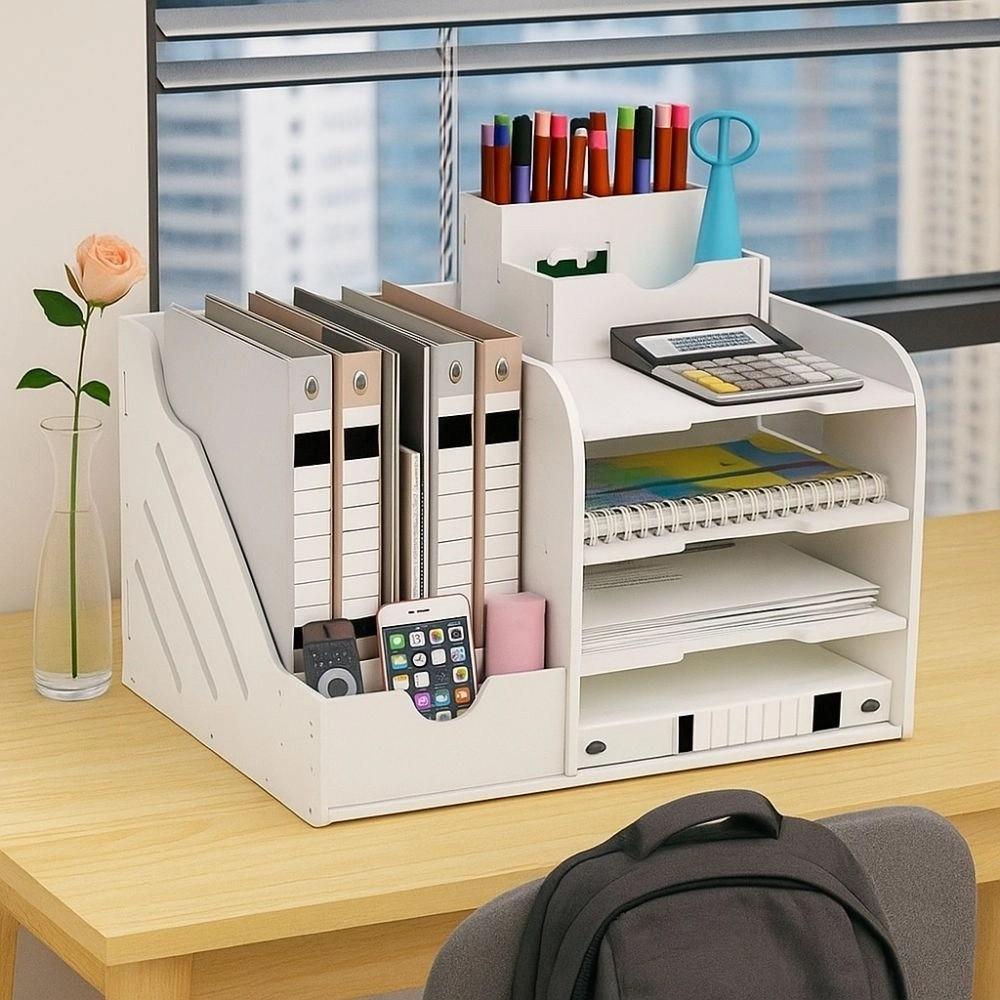 Space Saving Desktop Organizer Thickened File Holder Office Storage Rack File Storage Rack  Office