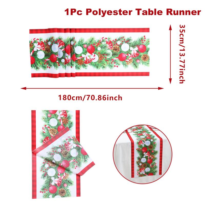 Christmas Table Runner Merry Christmas Table Decoration for Home 2024 Table Cover Xmas Ornament Navidad Natal New Year Gift 2025
