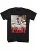 Scarfaces Unisex's T Shirt Tony Montana Al Pacino Mob Movie New Black Tee
