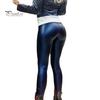 Women Pants Spring Autumn Solid Color High Waist Good Stretch Slim Pencil Fit Faux Leather Trousers Sexy Hip Lift Streetwear Lady Leggings