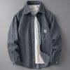 Camicia di Jeans a Righe Trendy Giapponese da Uomo - Giacca Casual Larga Stile Americano Primavera/Autunno