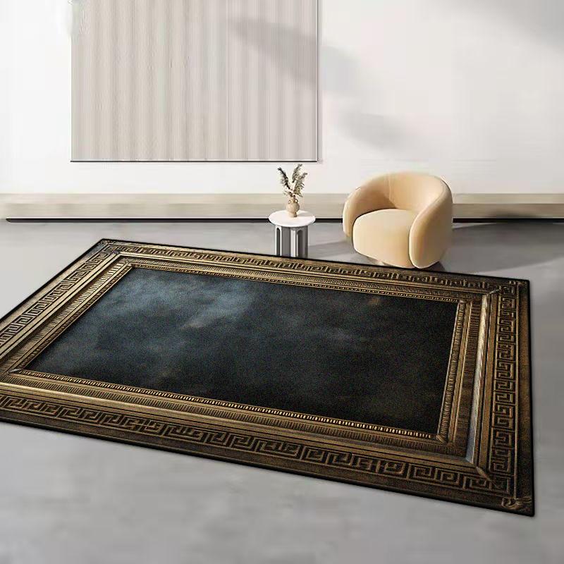 Retro Style Washable Carpets for Living Room Bedroom Rug Ins Soft Fluffy Bedside Rugs Short Plush Large Area Mats Lounge Office