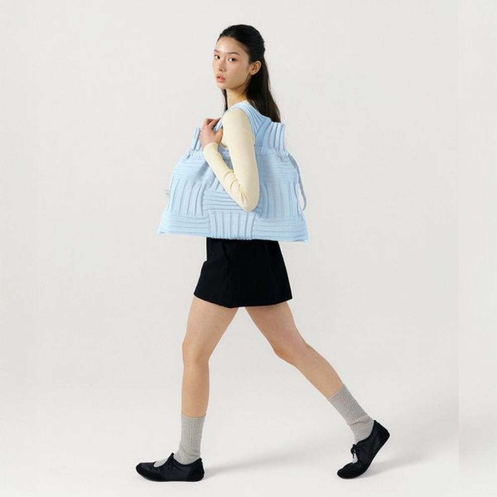 

Pleatsmama Light Blue Big Bow Bag Single option