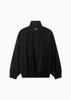Limelight Apparel Ripstop Oversized 2-Way Windbreaker (Black/White)