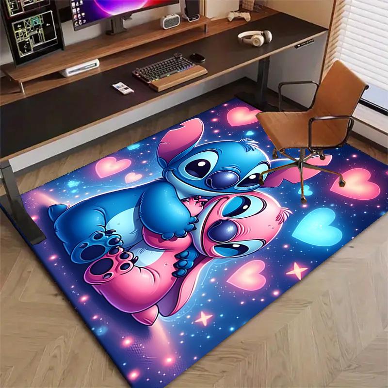 1pc S-Stitch Design Printed Area Rug Carpet for Bedroom Living Room Home Decor Rugs Mat Non Slip Mat Rug for Bedside