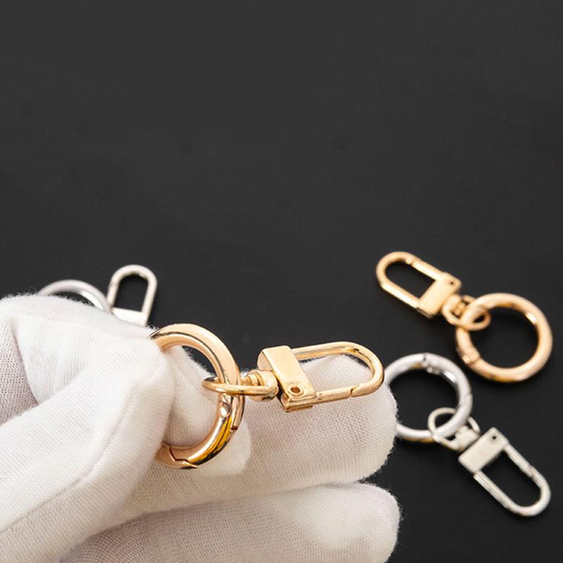 1pcs Zinc-Alloy Keychain Hook with Key Ring Bag Clip Hook with Spring Ring for Lanyard Making DIY Crafts Keychain