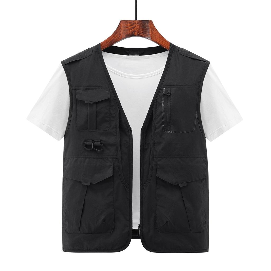 Herfst Heren Dunne Sport Multi-zak Vrije tijd Sneldrogend Los Vest Bergbeklimuitrusting Outdoor Vest