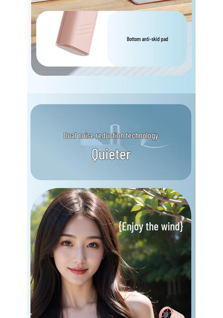 Portable Handheld Turbine Mini Fan with Semiconductor Ice Cooling