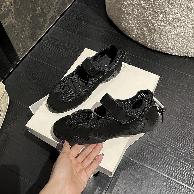 

Cowhide version~ heart-shaped hollow leather ballet shoes for women s 25 new French lazy elegant sports Mary Jane shoes 35