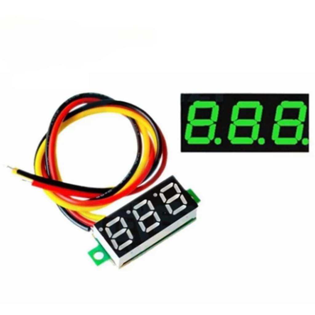 0.28Ultra-Small Digital Voltmeter Digital Display Adjustable Three LineDC0-100V Battery Voltage Meter