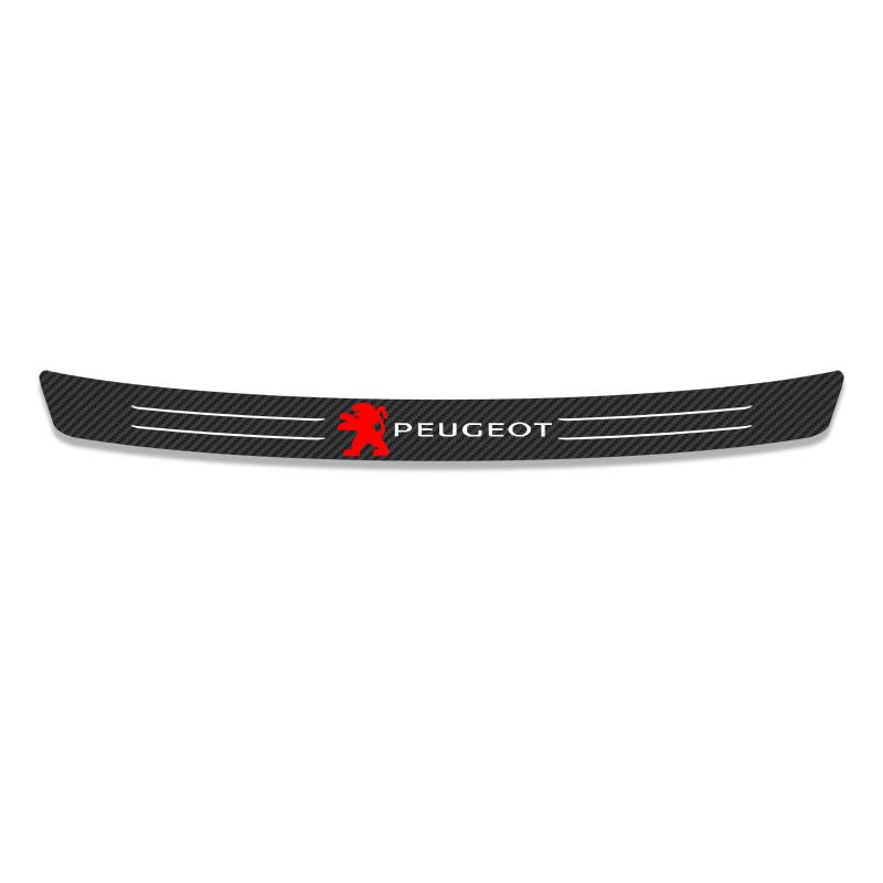 Dla Peugeot 308 306 205 4008 307 2008 107 208 5008 301 1 szt. Naklejka Ochronna Płytka Ochronna Błotnika Tylnego Bagażnika Samochodowego z Włókna Węglowego