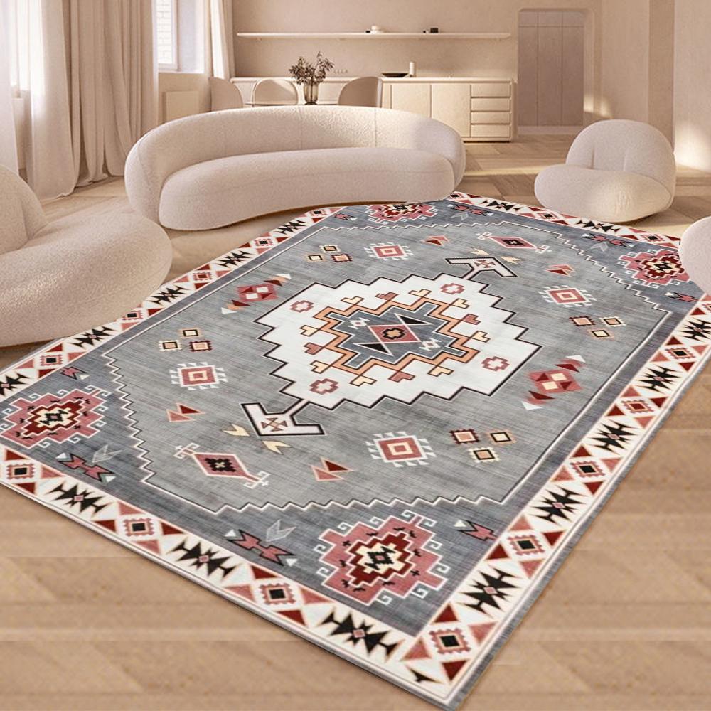 Traditional Oriental Area Rug Geometric Distressed Living Room Kitchen Dining Area Rugs Ethnic Soft Bedroom Rugs Kitchen Rugs