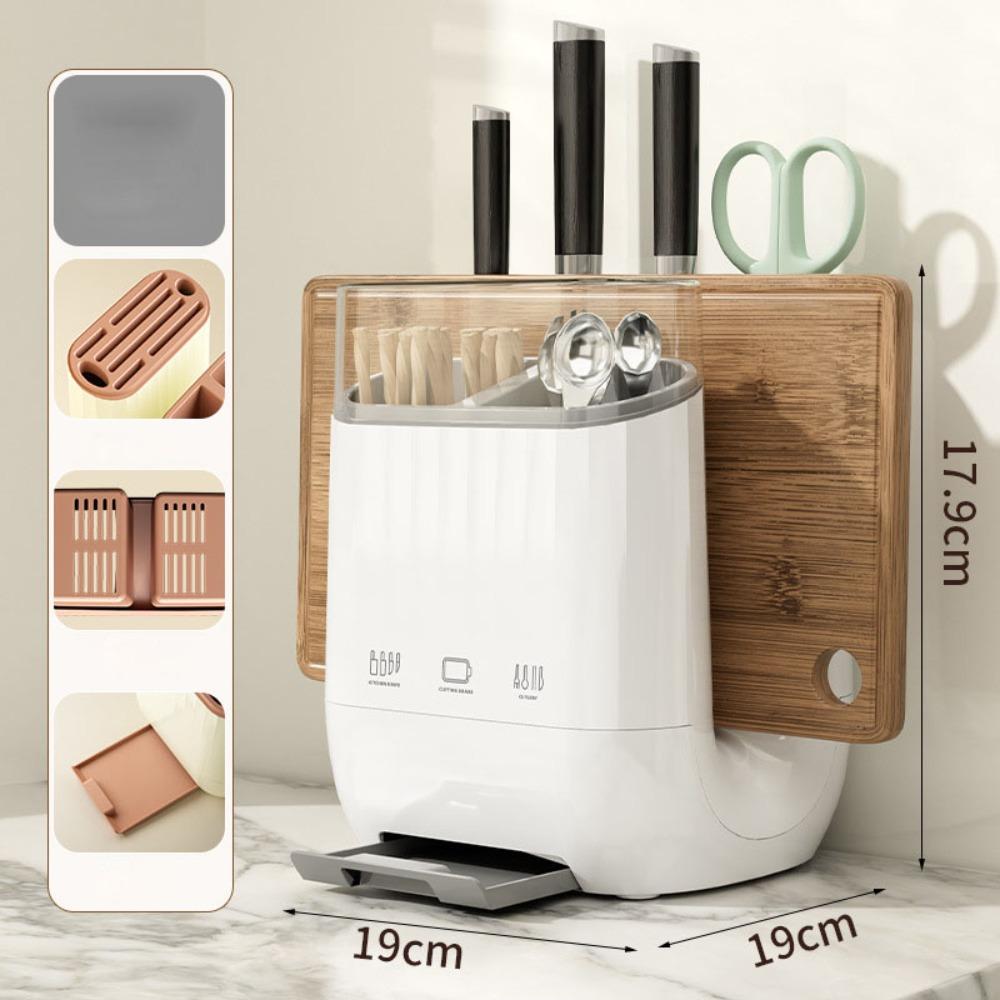 Stainproof Kitchen Utensil Holder Dustproof Kitchen Shelf Organizer Vegetable Board Storage Rack белый