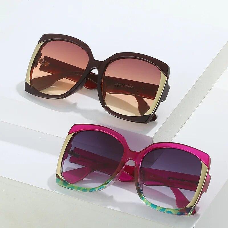 New Fashion Square Big Frame Personality Europe And The United States Show Light Luxury Sunglasses Ins Sunglasses