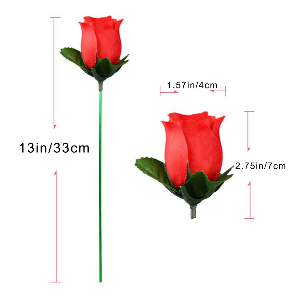 VANTIYAUS Torch to Rose Fire Magic Flame Professional Magician Mentalism Magic for Wedding Street Show (10 Pieces) Trick, Flower, Props, Girlfriend,