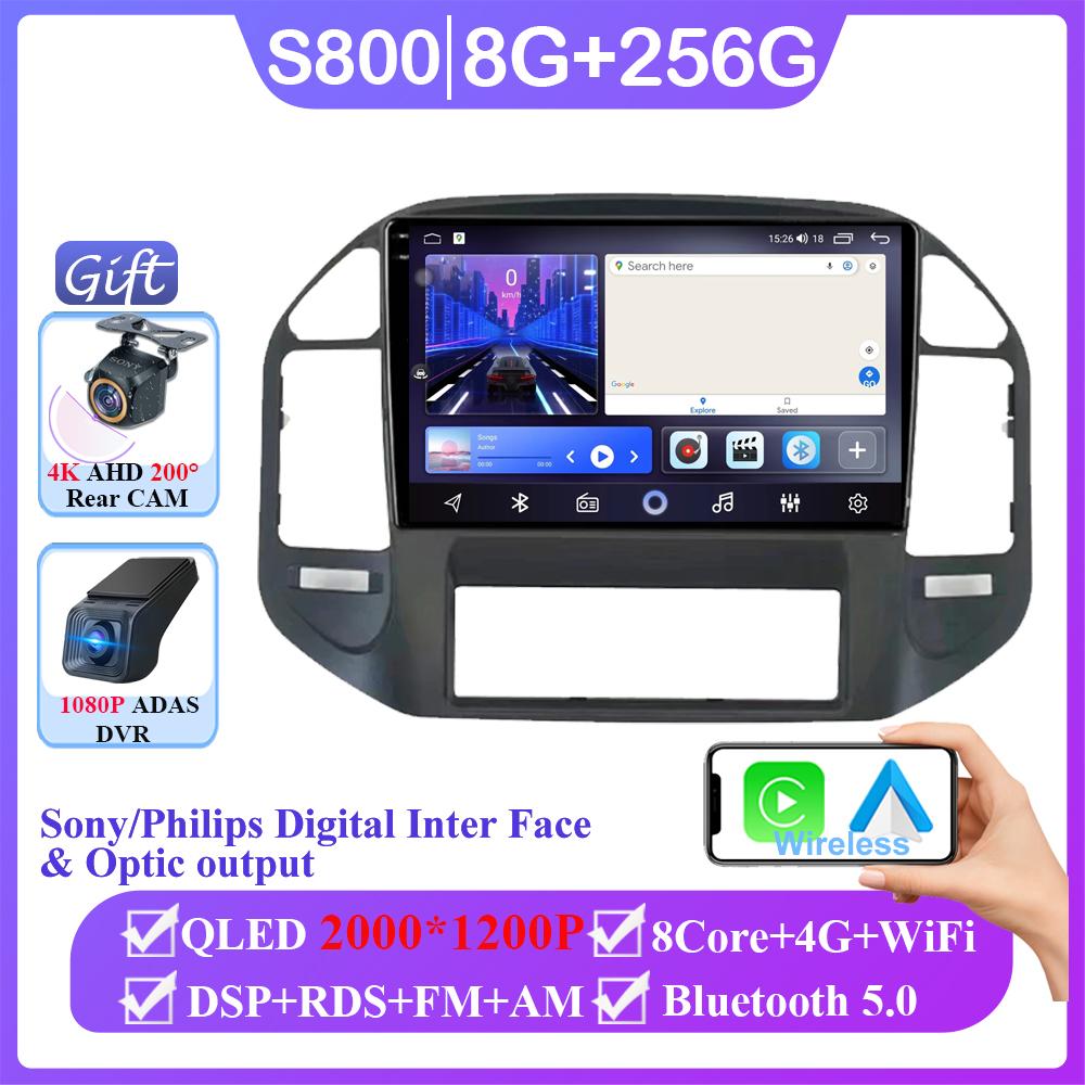 Kabelloses Android Autoradio für Mitsubishi Pajero 3 V70 V60 1999-2006 Auto Autoradio Carplay Multimedia GPS Navigation Kein 2din 4G