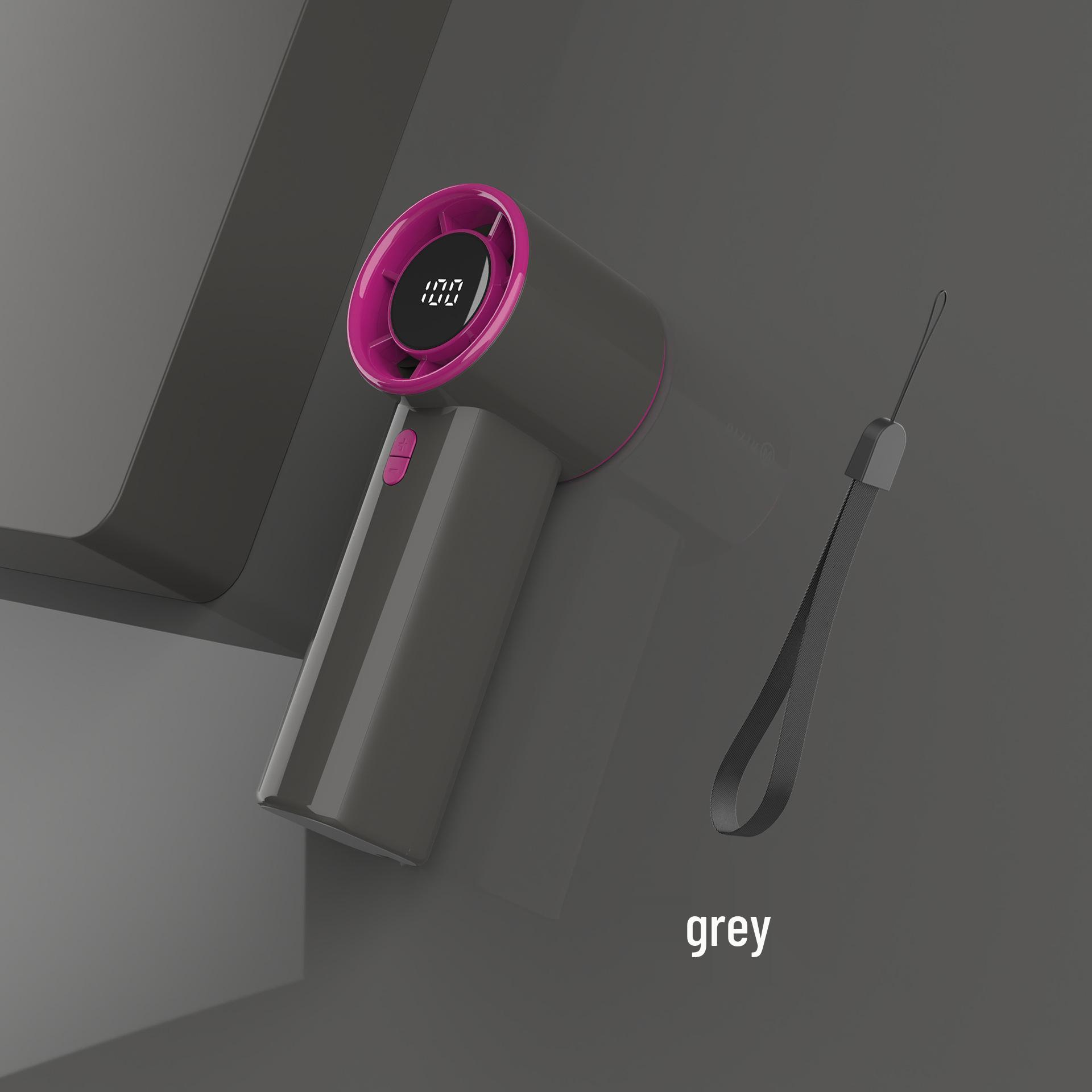 

Ultra-High-Speed Portable Handheld Fan with 100-Speed USB Rechargeable Energy-Saving Design 3600mAh Battery темно-сірий
