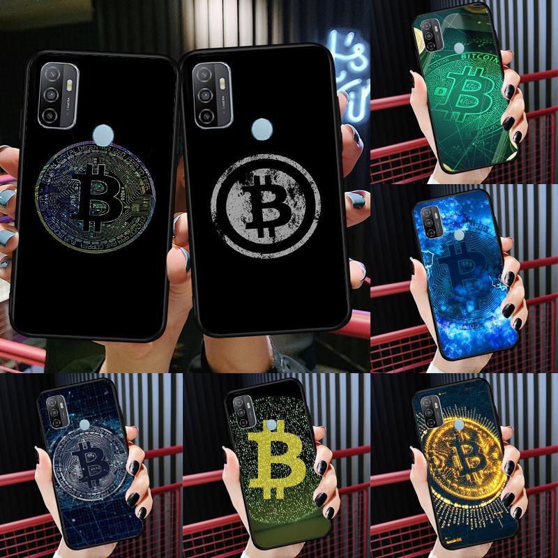 Bitcoins Coin Case For Oppo A15 A16 A17 A52 A72 A76 A96 A54 A74 A94 A54S A57S A58 A78 A98 A57 A77 Cover
