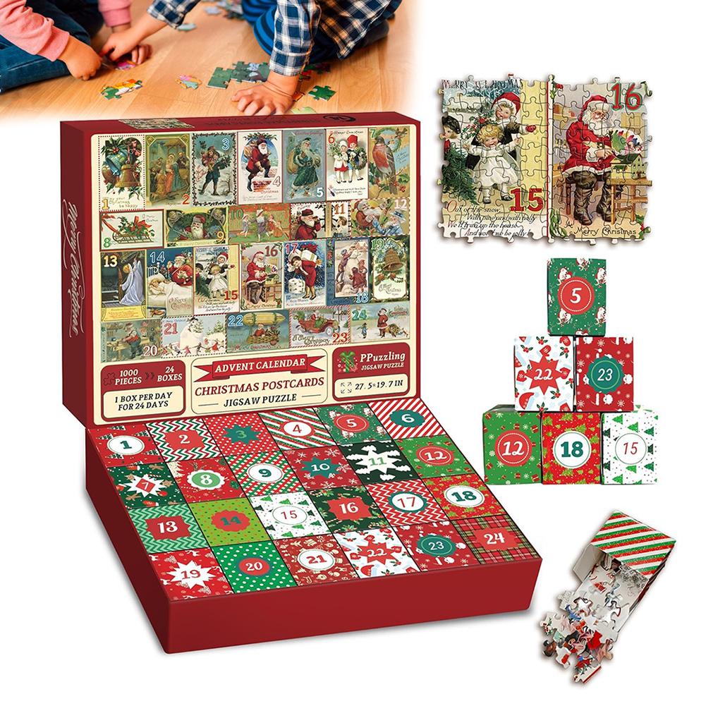 

Holiday Puzzle 24 Days Santa Advents Calendar Fashion Countdown Jigsaw Puzzle Kit For Festival China Mainland