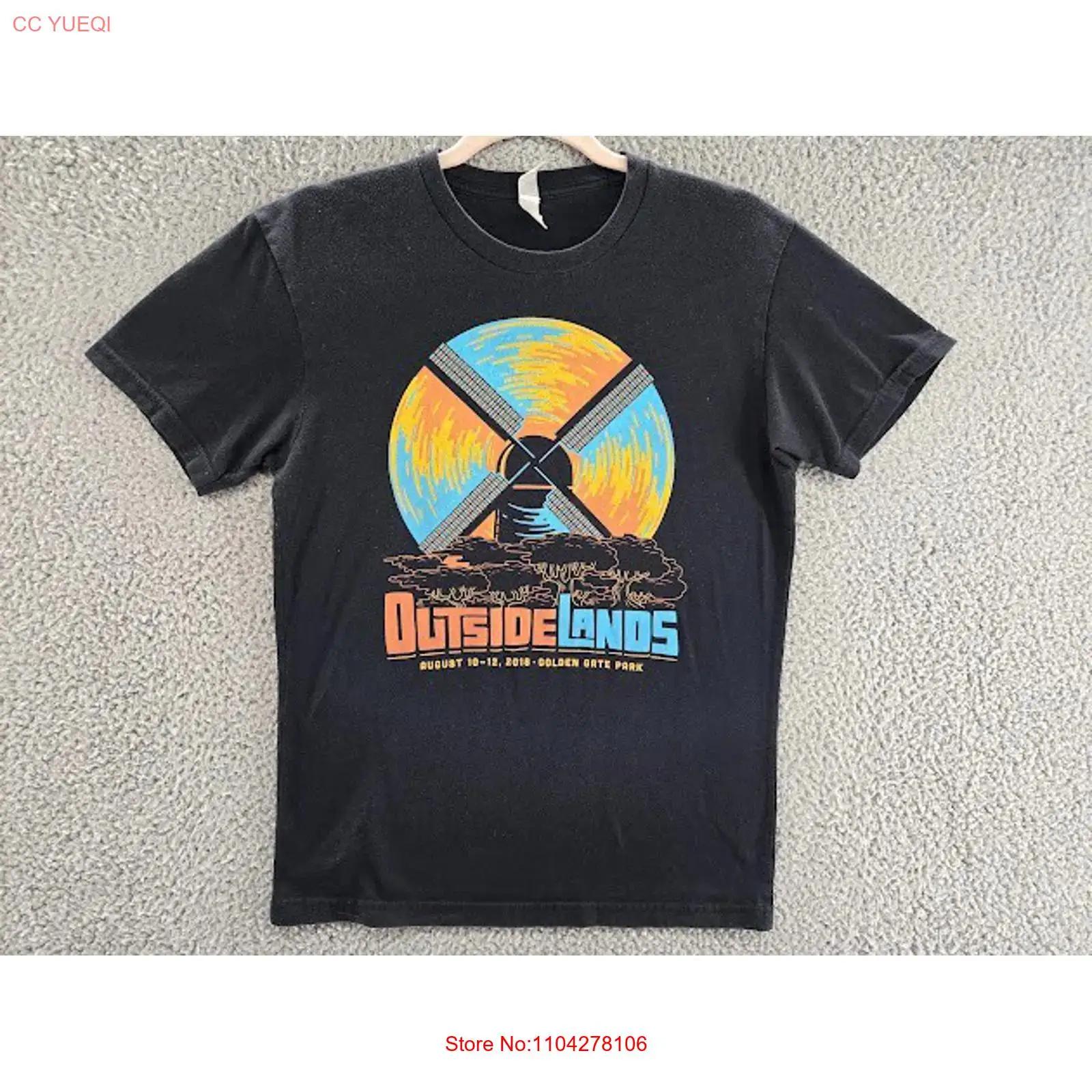 

Outside Lands T Shirt Mens Small Music Festival 2018 Golden Gate Double Sided vintage Washed Breathable homme Stylish Unisex S разноцветный