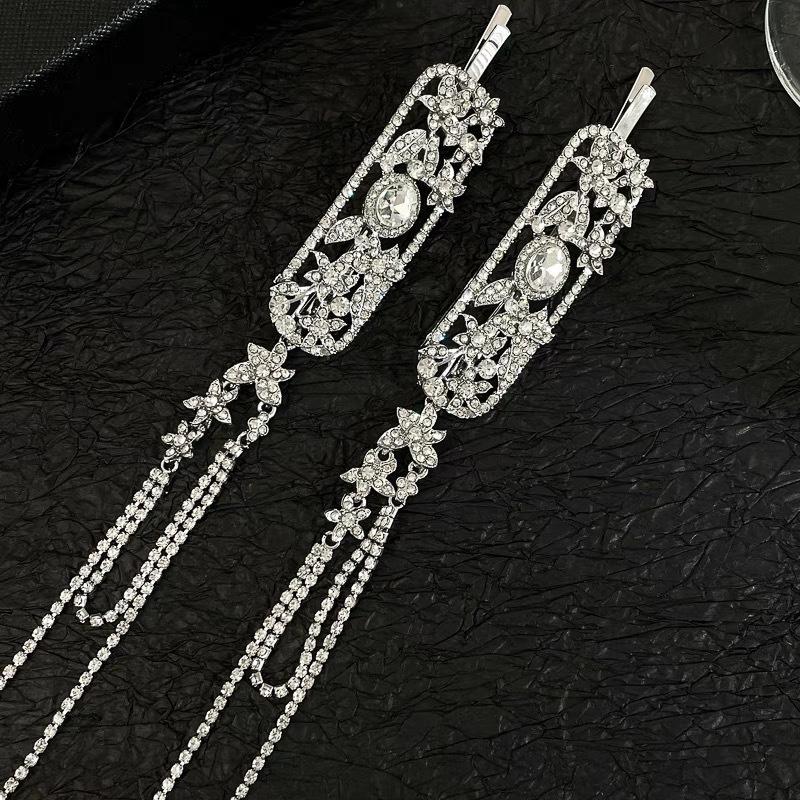Elegant Tassels Hair Clip For Women Girls Versatile Alloy Long Tassels Hair Accessories  Simple Broken Hair Clip Gifts