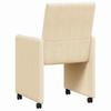 Dining Chairs with Casters 2 pcs Cream 57 x 66 x 94 cm