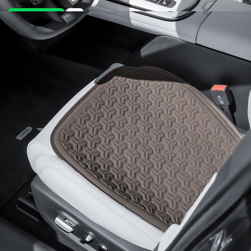 

Summer Cool Ventilated Ice Silk Car Seat Cushion - Breathable Gel Pad for All Seasons