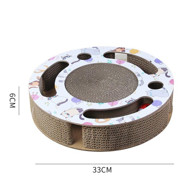 Cat Scratching Toys  Nail Scrapers Polishing Machines Corrugated Paper Wear Resistant Disc Shaped Turntable Balls Pet Products