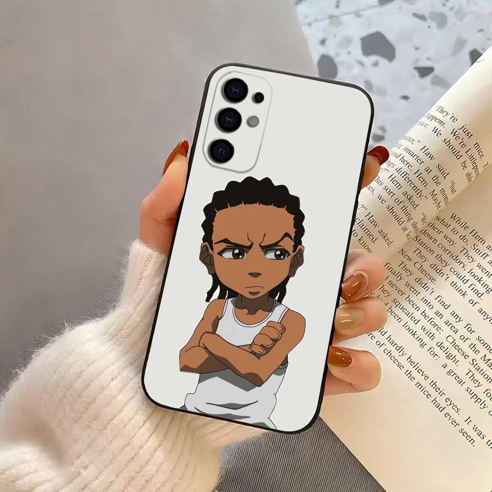 Cartoon Boys The B-Boondocks-es Phone Case For Samsung S25,S24,S21,S22,S23,S30,Ultra,S20,Plus,Fe,Soft Silicone Black Cover