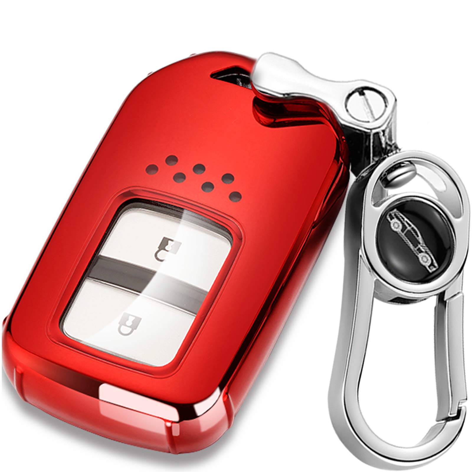 

Чехол для смарт-ключа для Honda с кнопками бесключевого доступа для Honda Civic Accord Fit Pilot. Изготовлен из высококачественного ТПУ, водонепроницаемый и модный держатель для смарт-ключа.