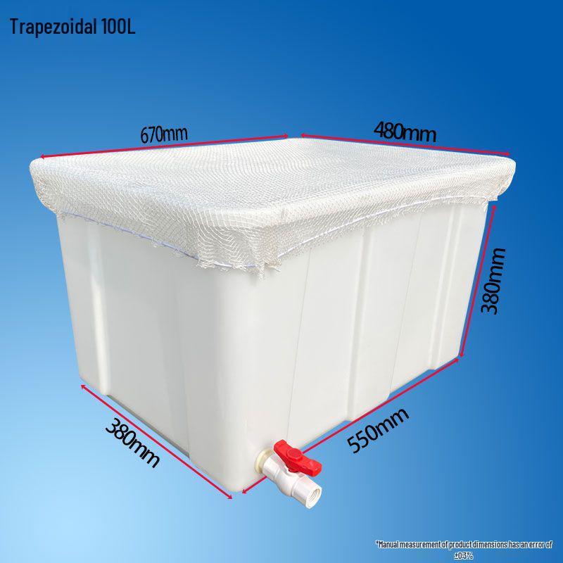 Durable Rectangular Aquaculture Tank with Drainage & Net Cover for Home Fish and Turtle Raising